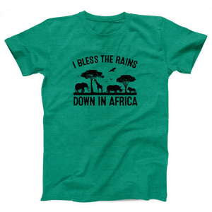 I Bless the Rains Down in Africa Adult Unisex T-Shirt Twisted Gorilla
