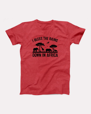 I Bless the Rains Down in Africa Adult Unisex T-Shirt Twisted Gorilla