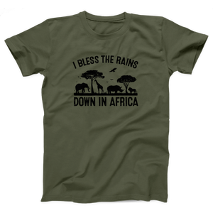 I Bless the Rains Down in Africa Adult Unisex T-Shirt Twisted Gorilla