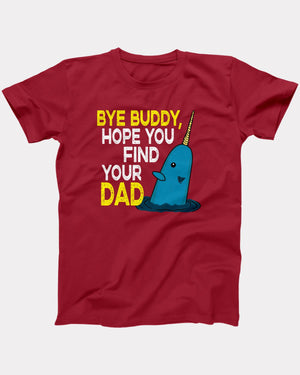 Bye Buddy Hope You Find Your Dad Ugly Sweater, flat lay on grey