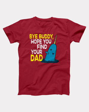 Bye Buddy Hope You Find Your Dad Ugly Sweater, flat lay on grey