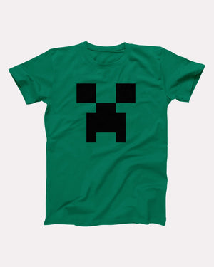 Creeper t-shirt in Kelly, flat lay on grey