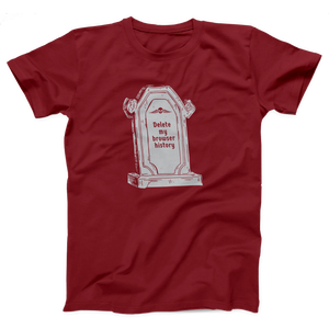 Delete My Browser History Adult Unisex T-Shirt Twisted Gorilla