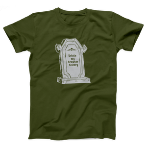 Delete My Browser History Adult Unisex T-Shirt Twisted Gorilla