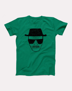 Heisenberg T-Shirt, flat lay on grey
