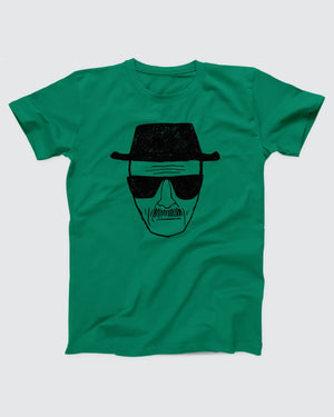 Heisenberg T-Shirt, flat lay on grey
