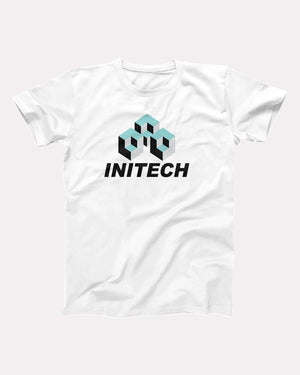 Initech T-Shirt, flat lay on grey