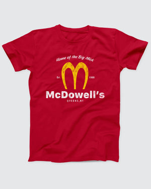 McDowell's T-Shirt, flat lay on grey