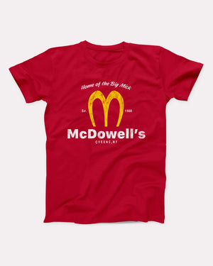 McDowell's T-Shirt, flat lay on grey