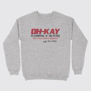 Oh-Kay Plumbing & Heating Ugly Sweater Sport Grey