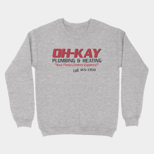 Oh-Kay Plumbing & Heating Ugly Sweater Sport Grey