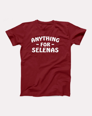 Anything for Selenas T-Shirt, flat lay, Cardinal