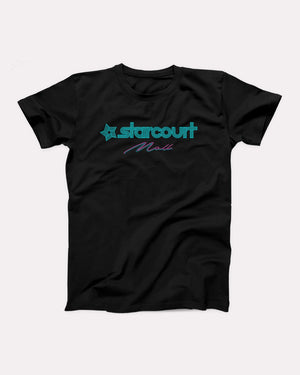 Starcourt Mall T-Shirt, flat lay on grey
