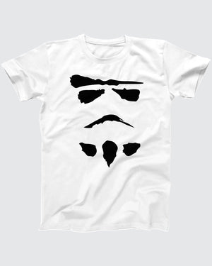 Imperial Ink Blot t-shirt in White, flat lay on grey