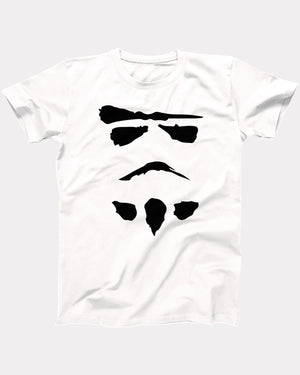 Imperial Ink Blot t-shirt in White, flat lay on grey