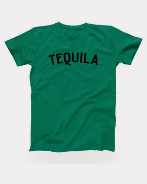 Tequila T-Shirt in Kelly, flat lay on grey