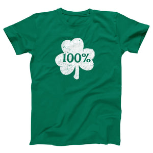 100% Irish Adult Unisex T-Shirt - Twisted Gorilla
