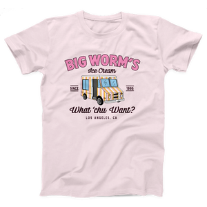 Big Worm's Ice Cream Adult Unisex T-Shirt Twisted Gorilla