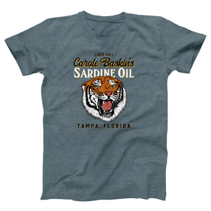 Carole Baskin's Sardine Oil Adult Unisex T-Shirt Twisted Gorilla