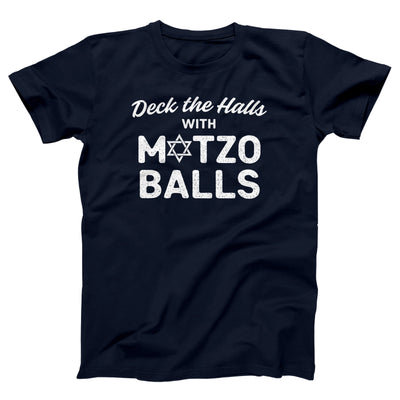 Deck the Halls with Matzo Balls Adult Unisex T-Shirt - Twisted Gorilla