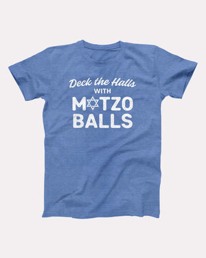 Deck the Halls with Matzo Balls Adult Unisex T-Shirt - Twisted Gorilla