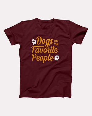 Dogs Are My Favorite People Adult Unisex T-Shirt - Twisted Gorilla