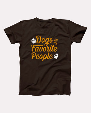 Dogs Are My Favorite People Adult Unisex T-Shirt - Twisted Gorilla
