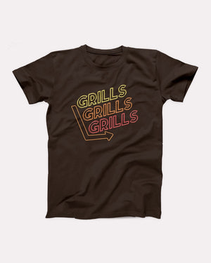 Grills Grills Grills Adult Unisex T-Shirt - Twisted Gorilla