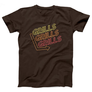 Grills Grills Grills Adult Unisex T-Shirt - Twisted Gorilla