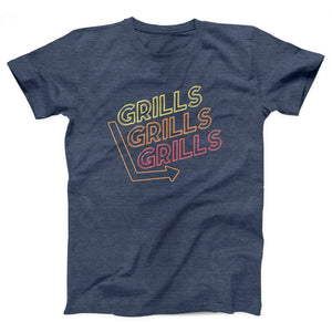 Grills Grills Grills Adult Unisex T-Shirt - Twisted Gorilla