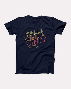 Grills Grills Grills Adult Unisex T-Shirt - Twisted Gorilla