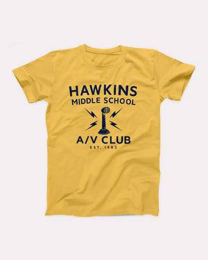 Hawkins Middle School A/V Club Adult Unisex T-Shirt - Twisted Gorilla