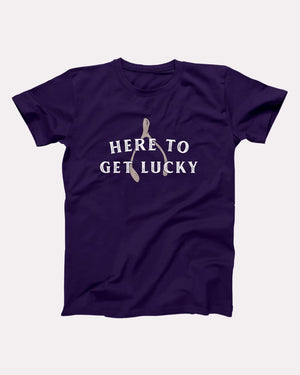 Here To Get Lucky Adult Unisex T-Shirt - Twisted Gorilla