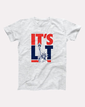 It's Lit (Statue of Liberty) Adult Unisex T-Shirt - Twisted Gorilla