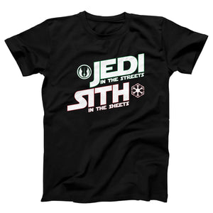 Jedi In The Streets Sith In The Sheets Adult Unisex T-Shirt Twisted Gorilla