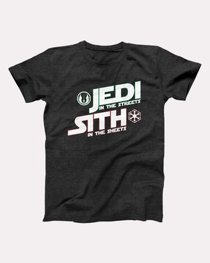Jedi In The Streets Sith In The Sheets Adult Unisex T-Shirt - Twisted Gorilla