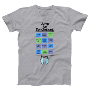 Jump To Conclusions Mat Adult Unisex T-Shirt - Twisted Gorilla