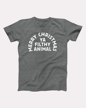 Merry Christmas Ya Filthy Animal Adult Unisex T-Shirt - Twisted Gorilla