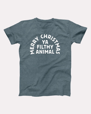 Merry Christmas Ya Filthy Animal Adult Unisex T-Shirt - Twisted Gorilla