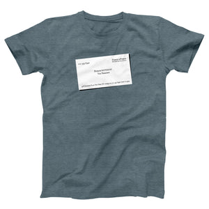 Patrick Bateman Business Card Adult Unisex T-Shirt - Twisted Gorilla