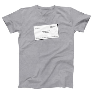 Patrick Bateman Business Card Adult Unisex T-Shirt - Twisted Gorilla