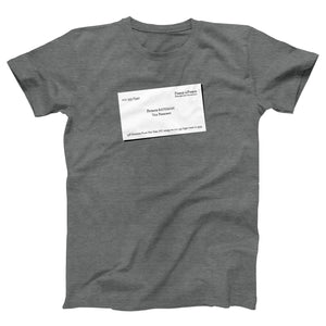 Patrick Bateman Business Card Adult Unisex T-Shirt - Twisted Gorilla