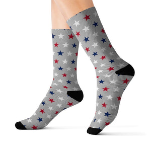Patriotic Stars Adult Crew Socks - Twisted Gorilla