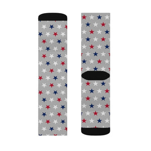 Patriotic Stars Adult Crew Socks - Twisted Gorilla