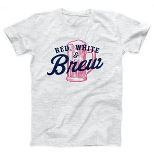 Red White and Brew Adult Unisex T-Shirt - Twisted Gorilla