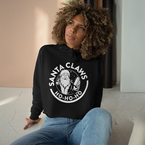 Santa Claws Women's Crop Hoodie - Twisted Gorilla