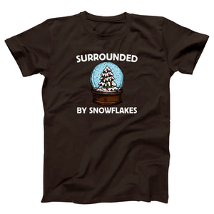 Surrounded By Snowflakes Adult Unisex T-Shirt - Twisted Gorilla