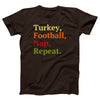 Turkey, Football, Nap, Repeat Adult Unisex T-Shirt - Twisted Gorilla