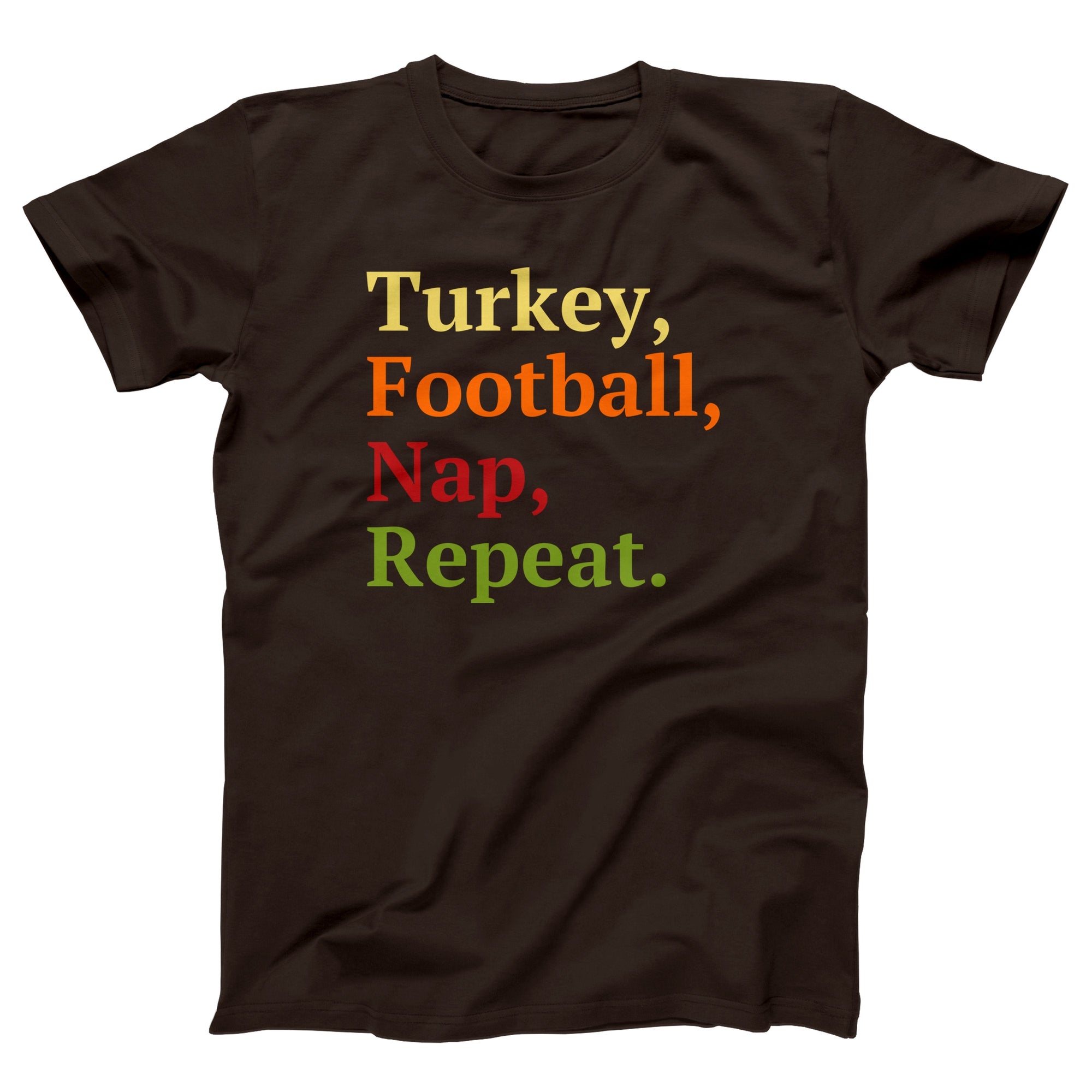 Turkey, Football, Nap, Repeat Adult Unisex T-Shirt - Twisted Gorilla