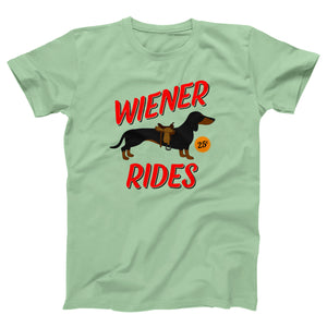 Wiener Rides Adult Unisex T-Shirt - Twisted Gorilla